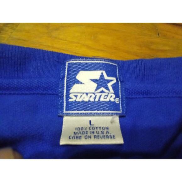 Vintage St Louis Blues Polo Shirt Starter NHL Blue Men's Large Preppy Casual - Picture 5 of 8